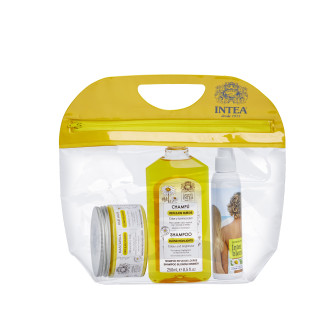 Camomila Intea® blond highlights hair treatment. Free hairbrush and travel bag.